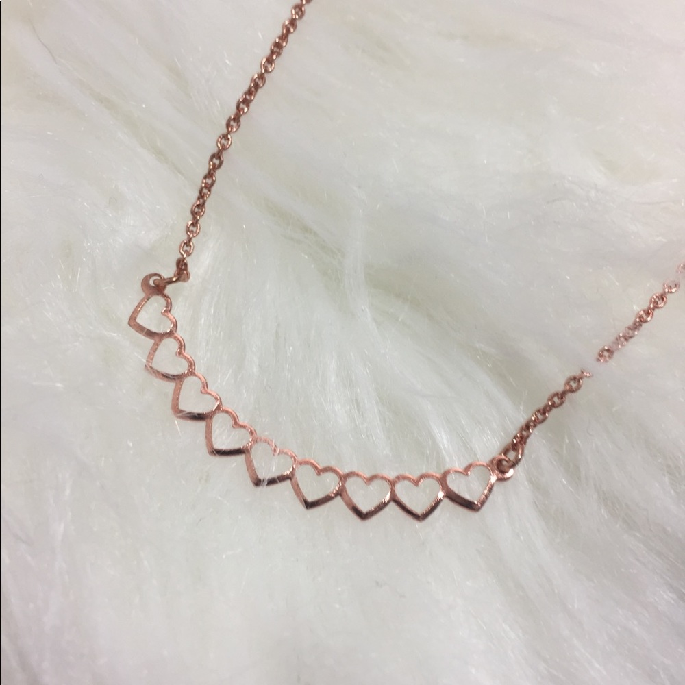 Rose Gold Heart Necklace - Picture 2 of 3